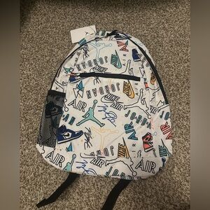 Jordan Kids' White and Multicolor Graphic Backpack